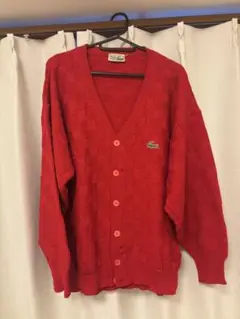 Lacoste レッド カーディガン