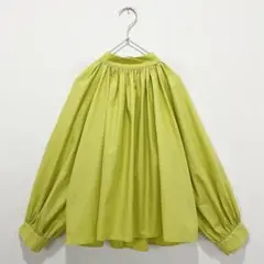 【新品タグ付き】RagOutライムグリーン 長袖シャツ フリル付き　M