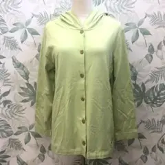 GR269　CROCODILE ライトグリーン カーディガン 長袖 LL