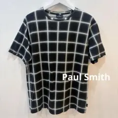 【Paul Smith】ポールスミス Tシャツ XL スクエアライン カーキ