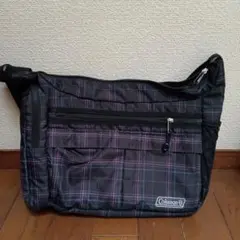 Coleman ショルダーバッグ 黒 チェック柄　メンズ　レディース　キッズ
