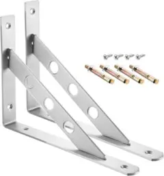 棚ブラケット 2個セット 10x 1.2 三角ブ ラケットとネジ付き