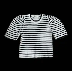 【値下げ】W CLOSET ボーダー柄 半袖トップス クルーネック