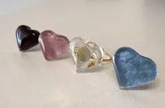 ハートリング×ハンドメイド×透明