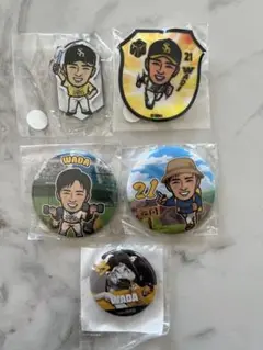 和田毅選手 缶バッジ&アクリルスタンド5個セット