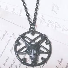 悪魔崇拝 Baphometネックレス Gothic 稀少Black
