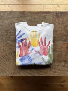 1980's HAND sweat USA製　ハンドペイント