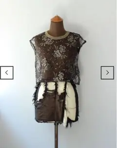 （美品）marge（マージ）　LACE SHORT GILLET