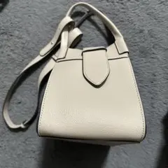 グレージュ レザー　2Wayショルダーバッグ
