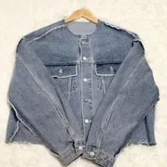 極美品✨ASCLO Maxi Deco Wide Denim Jacket