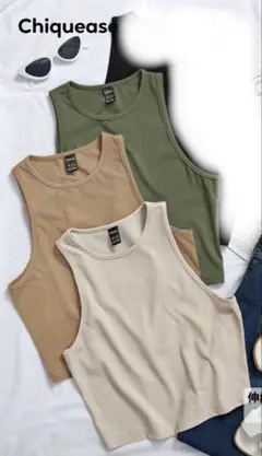 Chiquease ノースリーブ タンクトップ ３色セット