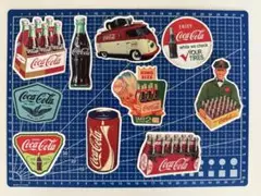 コカコーラ Cocacola レトロロゴシール ステッカー 10枚