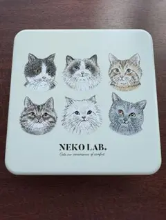 NEKO LAB. 猫イラストの空き缶