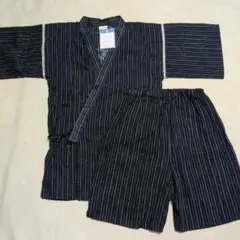 未使用タグ付き 男の子向き 甚平 160cm 龍 ストライプ 縞模様 ボーイズ