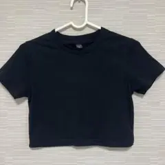 SHEIN ガールズ クロップドTシャツ 12Y ブラック 黒