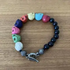 DIAMICO ディーダミーコ　カラフルスカルブレスレット(メンズ)