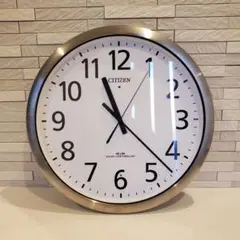 【38cm】CITIZEN 電波掛時計 8MY484-0 ホワイト/シルバー
