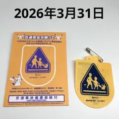 【2026年3月31日まで】　ピカチュウ 交通安全　ワッペン　マーク 保険　通学