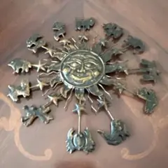 【美品】太陽 12星座 オブジェ 壁掛け アンティーク