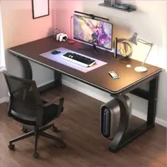 北欧風 C 型 PC デスク｜配線穴付き 組立簡単 多用途対応