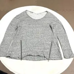 グレー ジッパー付き 長袖トップス サイズ38