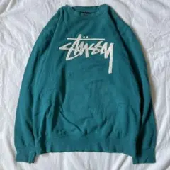 STUSSY ステューシー スウェット グリーン 緑 エメラルド ビックロゴ