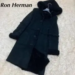 【希少美品】ロンハーマン フード リアルムートン コート ブラック 黒