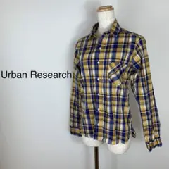 Urban Researchシャツ女性フリーサイズ黄色チェック