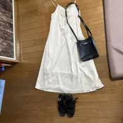 Heather アイボリー キャミワンピース F&サンダル、バックセット