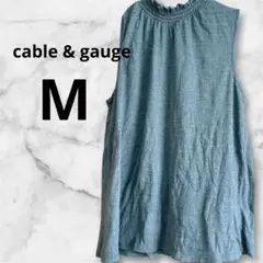 cable & gauge グレー ノースリーブ M 袖なし トップス