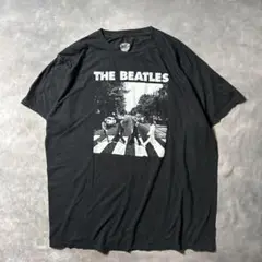 L79 古着10s BEATLES黒TシャツABBEYROADモノトーン