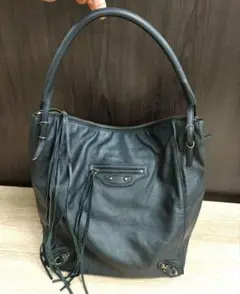 希少 バレンシアガ ペーパー ショルダー バッグ ハンド レザー