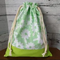 ハンドメイド　巾着袋　大　１枚/　1
