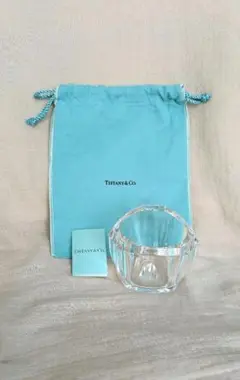 ティファニー　TIFFANY　クリスタル　キャンドルホルダー 　花器 送料無料】ティファニークリスタルキャンドルホルダー /お茶の