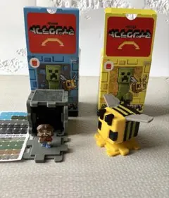ハッピーセット マクドナルド 　マインクラフト ハチ、石ブロックとギャレット