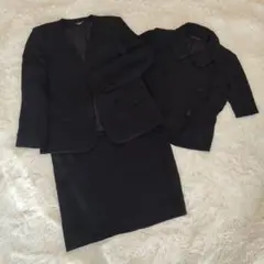美品 YUKI TORII ブラックフォーマル 高級喪服礼服 3点セット L
