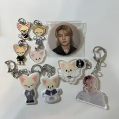 アイエン　キーホルダー　缶バッジ　skzoo フォクシニー