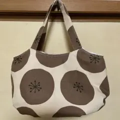 ふっくらトートバッグ　ブラウン