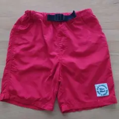 レッド ナイロン ハーフパンツ 120サイズ