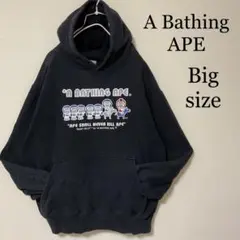 ストリートに!abathing ape エイプ スウェット プルオーバーパーカー