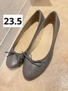 Clover Leaf シルバー バレエシューズ 23.5 低ヒール　パンプス