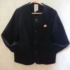 DANTON ダントン ウールモッサ ノーカラージャケットネイビー 36