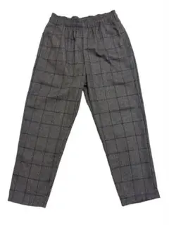 Cookman チェック柄 シェフパンツ グレー Lサイズ