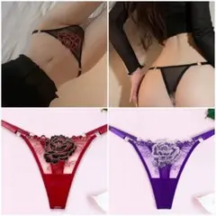 レディース　Tバック　セクシー　可愛い　パンツ パンティ　スケスケ　コスプレ