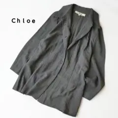 クロエ CHLOE【L-M】ロングシャツ 襟付き ブラウス 羽織 ヴィンテージ
