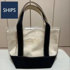 SHIPS クリアトートバッグ　ブラック