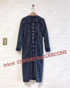 トリココムデギャルソン●ドット柄シャツワンピース