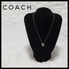 COACH コーチ ダブル サークル ペンダント ネックレス シルバー