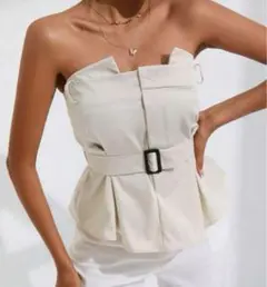 shein ベルトチューブトップ
