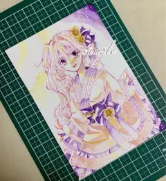手描きイラスト　【夏葵】　オリジナル